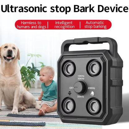 New Ultrasonic Stop Barker Dog Trainer Automatic Sound Control Anti-Barking Rechargeable Deterrent Device Pet Training Supplies