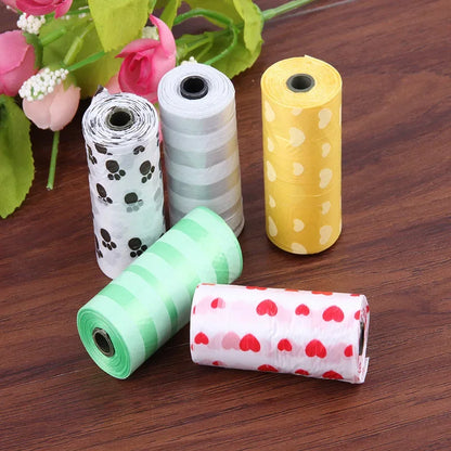 10/40Roll Dog Poop Bags for Dog Large Cat Waste Bags Doggie Outdoor Home Clean Refill Garbage Bag Pet Supplies 15 Bags/ Roll