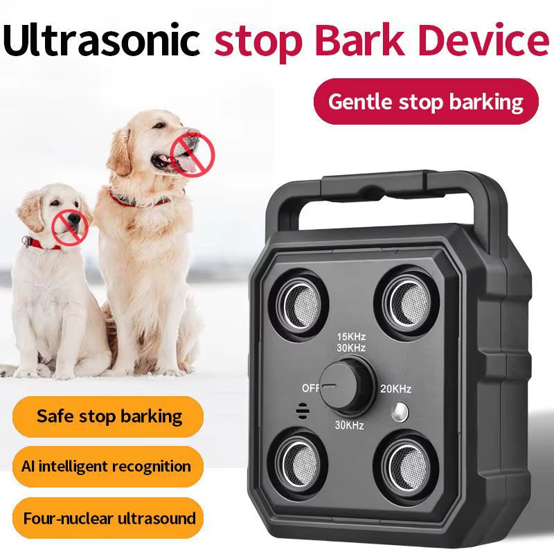 New Ultrasonic Stop Barker Dog Trainer Automatic Sound Control Anti-Barking Rechargeable Deterrent Device Pet Training Supplies