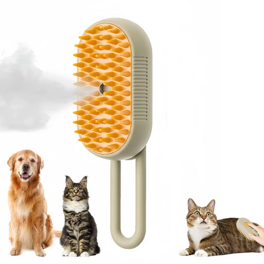 Fur-tastic Feline & Canine Spa: The Ultimate 3-in-1 Pet Pampering Machine – Comb, Steam, and Spray Your Way to a Fluffier Furball!