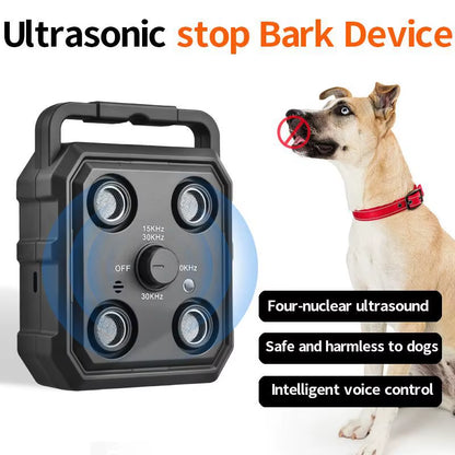 New Ultrasonic Stop Barker Dog Trainer Automatic Sound Control Anti-Barking Rechargeable Deterrent Device Pet Training Supplies